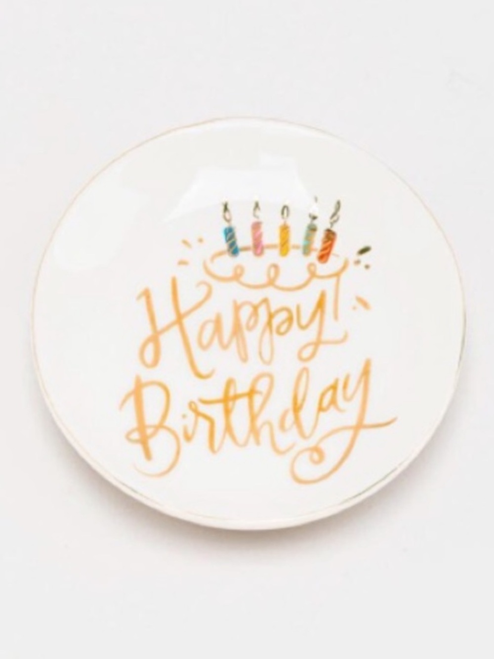 NWOT - Small Round "Happy Birthday" Trinket Dish